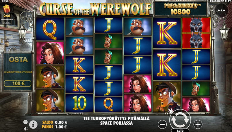 Curse of the Werewolf Megaways demo-peli.