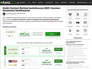 Tutki Kantacasino.comin listoja