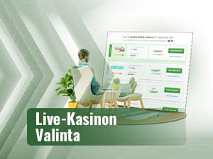 Pelaaja valitsee itselleen sopivinta live-kasinoa top-listalta