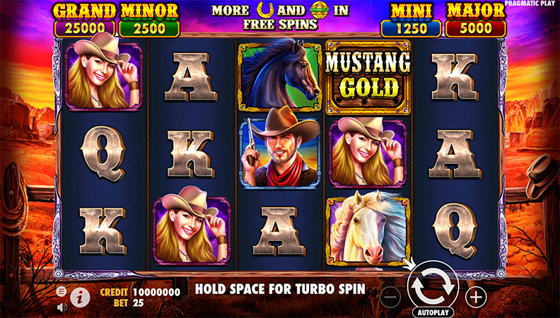 Mustang Gold demo-peli.