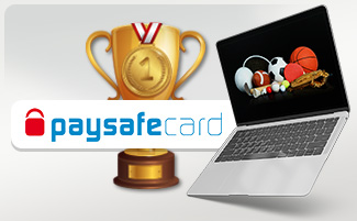 paysafecard logo, tietokone sekä pokaali