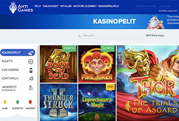 Esikatselu kuva AHTI Games pelivalikoimasta