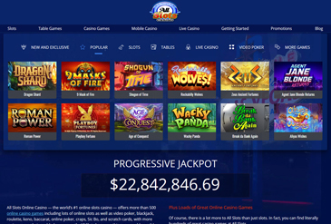 All Slots Casino pelivalikoima