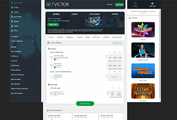 BetVictor kotisivu