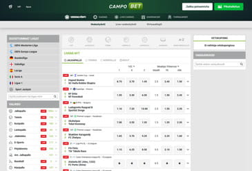 CampoBet-vetovalikoima