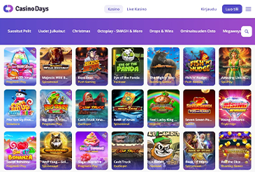 Casino Days pelivalikoima