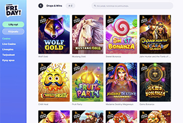 CasinoFriday pelivalikoima