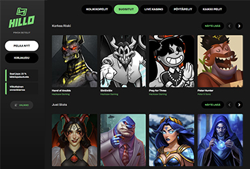 Hillo pelivalikoima