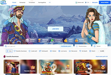 Ice Casino kotisivu