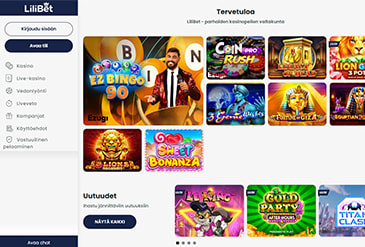 LiliBet kotisivu