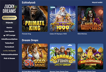 Lucky Dreams pelivalikoima