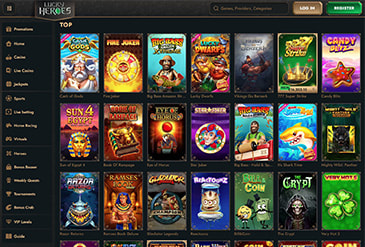 Lucky Heroes pelivalikoima