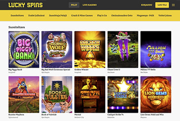 Lucky Spins pelivalikoima