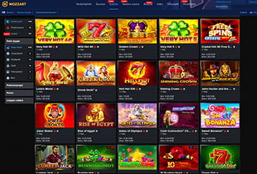 Mozzart pelivalikoima