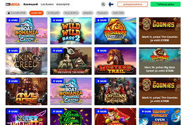 Mr Mega pelivalikoima
