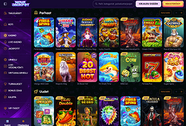 NovaJackpot pelivalikoima