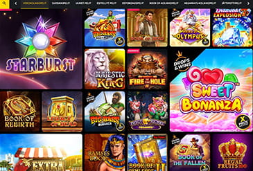 Palmslots pelivalikoima