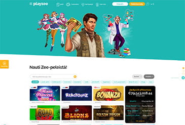 Esikatselukuva Playzee Kasinon kotisivuista