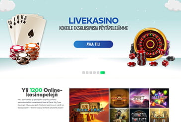 Slotnite Casino kotisivu