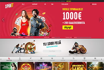 Esikatselu kuva Spinit casino kotisivuista