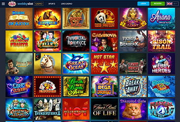 Esikatselu kuva WebbySlot Casinon pelivalikoimasta