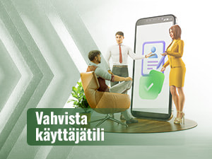Käyttäjätilin vahvistaminen dokumentteja lähettämällä