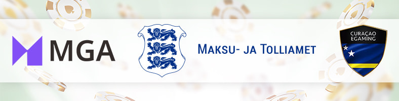 Valvontaviranomaisten ja lisensoijien logoja