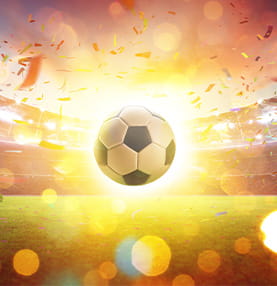 Jalkapallo stadionin ruohikolla